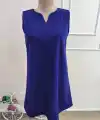 Kadın Askılı V Yakalı Mini Ithal Krep Elbise