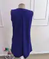 Kadın Askılı V Yakalı Mini Ithal Krep Elbise