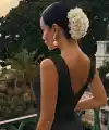Kadın Askılı V Yakalı Uzun Triko Elbise