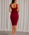 Kadın Kalın Askılı Büzgülü Sandy Elbise