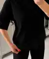 Kadın Kısa Kollu Bisiklet Yakalı Dantel Detaylı Viskon Iki Iplik Bluz