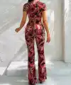 Kadın Kısa Kollu Desenli Takım