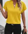 Kadın Kısa Kollu Hakim Yaka Sofya Bluz