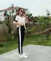 Kadın Kısa Kollu Modal Dokulu Kumaş Yanı şeritli Takım
