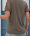 Kadın Kısa Kollu V Yakalı Dantel Detaylı Viskon Bluz