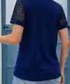 Kadın Kısa Kollu V Yakalı Dantel Detaylı Viskon Bluz