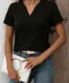 Kadın Kısa Kollu V Yakalı Ithal Krep Elbise
