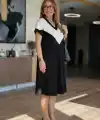 Kadın Kısa Kollu V Yakalı Kısa Modal Elbise