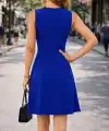 Kadın Kısa Kollu Yakalı önden Düğmeli Midi Ithal Krep Elbise