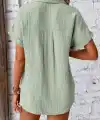 Kadın Kısa Kollu Yakalı önü Düğmeli Müslim Gömlek
