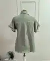 Kadın Kısa Kollu Yakalı önü Düğmeli Müslim Gömlek