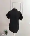 Kadın Kısa Kollu Yakalı önü Düğmeli Müslim Gömlek