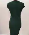 Kadın Kısa Kollu Yakası Asimetrik Kısa Ithal Krep Elbise