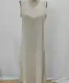 Kadın Kolsuz V Yakalı Maksi Boy Ithal Keten Elbise