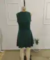Kadın Kolsuz Yarı Balıkçı Yaka Kısa Sandy Elbise