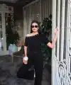 Kadın Kuşgözlü Düşük Omuz Takım