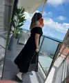 Kadın Madonna Yaka Midi Boy Modal Elbise