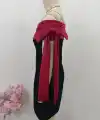 Kadın Madonna Yakalı Kurdela Detaylı Kısa Ithal Krep Elbise
