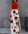 Kadın Tek Omuzdan Askılı Damla Detaylı üst Dalgıç Alt Süprem Maxi Elbise