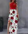 Kadın Tek Omuzdan Askılı Damla Detaylı üst Dalgıç Alt Süprem Maxi Elbise