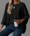 Kadın Truvakar Kollu Bisiklet Yaka Viskon Bluz