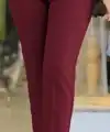 Kadın üste Oturan Paçası Bilek üzerinde Biten Atlas Kumaş Pantolon 36 (S) - 48 (4XL)