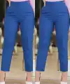 Kadın üste Oturan Paçası Bilek üzerinde Biten Krep Kumaş Pantolon 36 (S) - 50 (5XL)