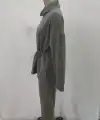 Kadın Uzun Kollu Balıkçı Yaka Belden Lastikli Modal Bluz Ve Pantolon Ikili Takım