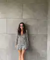 Kadın Uzun Kollu Kruvaze Yaka Kazayağı Mikro Mini Boy Elbise