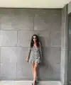Kadın Uzun Kollu Kruvaze Yaka Kazayağı Mikro Mini Boy Elbise