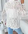 Kadın Uzun Kollu Yakalı önü Açık Dantelli Ceket