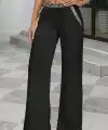 Kadın Yüksek Bel Beli Lastikli Genç Paçalı Ithal Krep Pantolon