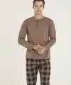 Kocabey 9221 Erkek Midi Yaka Pijama Takım