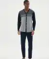 Kocabey Dm-26104 V Yaka Boydan Düğmeli Pijama Takımı