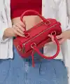 Lorena Kırmızı Çok Gözlü Kadın El Çantası