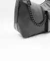 Marta Siyah Zincir Detaylı Kadın Omuz Çantası