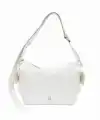 Martina Beyaz Kırışık Mat Rugan Kadın Omuz Ve Çapraz Çantası