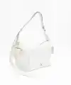 Martina Beyaz Kırışık Mat Rugan Kadın Omuz Ve Çapraz Çantası
