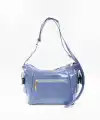 Martina Mavi Kırışık Mat Rugan Kadın Omuz Ve Çapraz Çantası