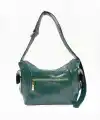Martina Yeşil Kırışık Mat Rugan Kadın Omuz Ve Çapraz Çantası