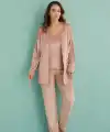 Mihra 13402 Kadın Kadife 3Lü Pijama Takımı