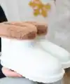 Mordi Beyaz Oval Burunlu Su Geçirmez İçi Kürklü  Bot