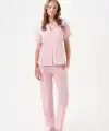 PJS 29033 Kadın Düğmeli Pijama Takım