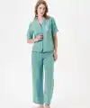 PJS 29043 Kadın Düğmeli Pijama Takımı