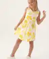 Roly Poly 3393-3 Kız Çocuk Çiçekli Elbise