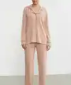 Sementa 76444 Düz Renk Gömlek Model Pijama Takım