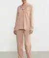 Sementa 76444 Düz Renk Gömlek Model Pijama Takım
