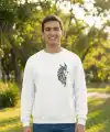 Sevgililer Günü Baskılı Oversize Bisiklet Yaka Sweatshirt - Beyaz