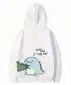 Sevgililer Günü Baskılı Oversize Kapüşonlu Sweatshirt Hoodie - Beyaz