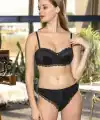 STRAPLEZ SÜTYEN, SLİP KÜLOT TAKIM SİYAH (MGP31291)